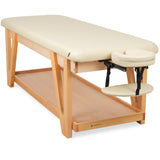 Table de massage fixe en bois Vita Velvet Touch Beige