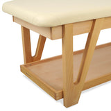 Table de massage fixe en bois Vita Velvet Touch Beige