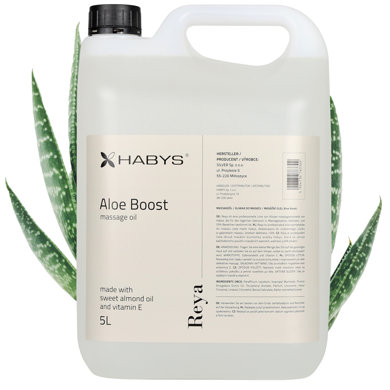 Huile de massage professionnelle Reya Aloe Boost