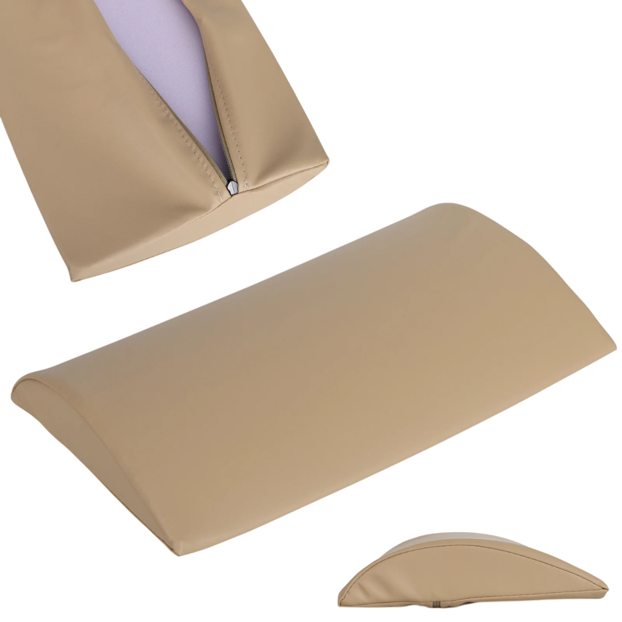 Coussin demi-rond de positionnement lombaire