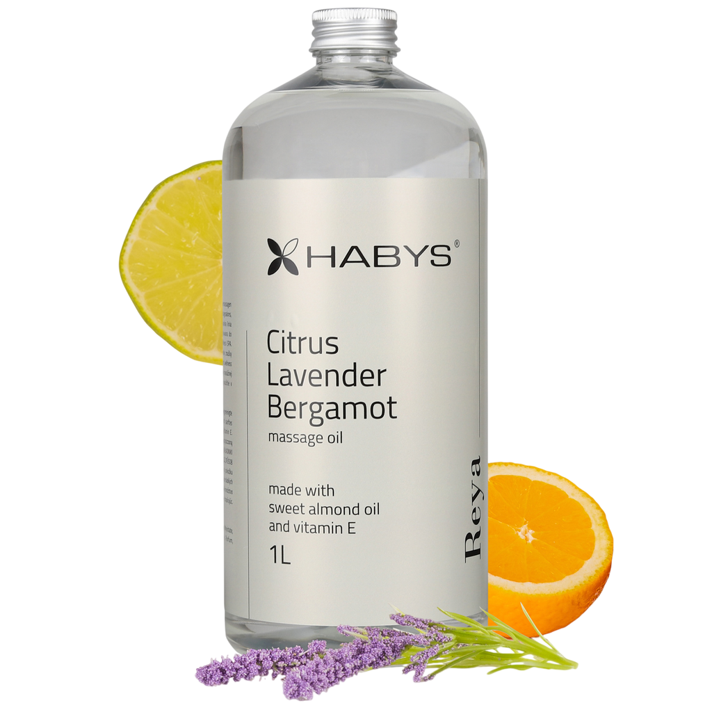Huile de massage professionnelle Reya Citrus Lavender Bergamot