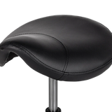 Siège ergonomique noir pour tabouret de massage - Assise rembourrée en similicuir