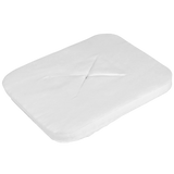 Housse jetable avec trou facial pour appui-tête de table de massage blanc - Protection non-tissé polyester 45 g/m²