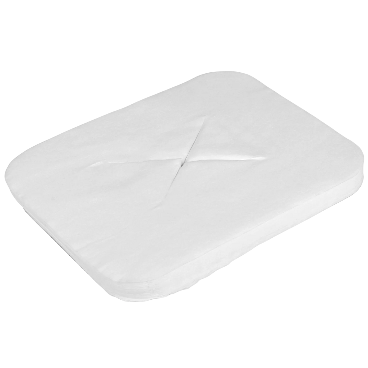 Housse jetable avec trou facial pour appui-tête de table de massage blanc - Protection non-tissé polyester 45 g/m²