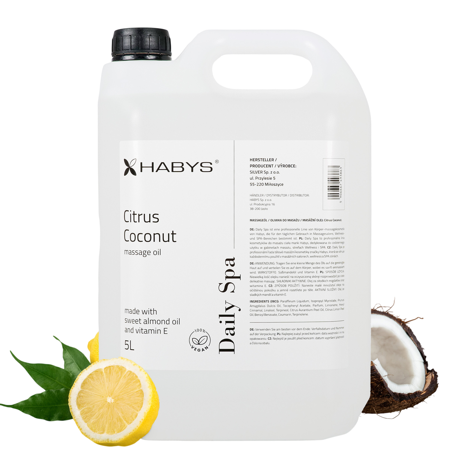 Huile de massage professionnelle Daily Spa Citrus Coconut