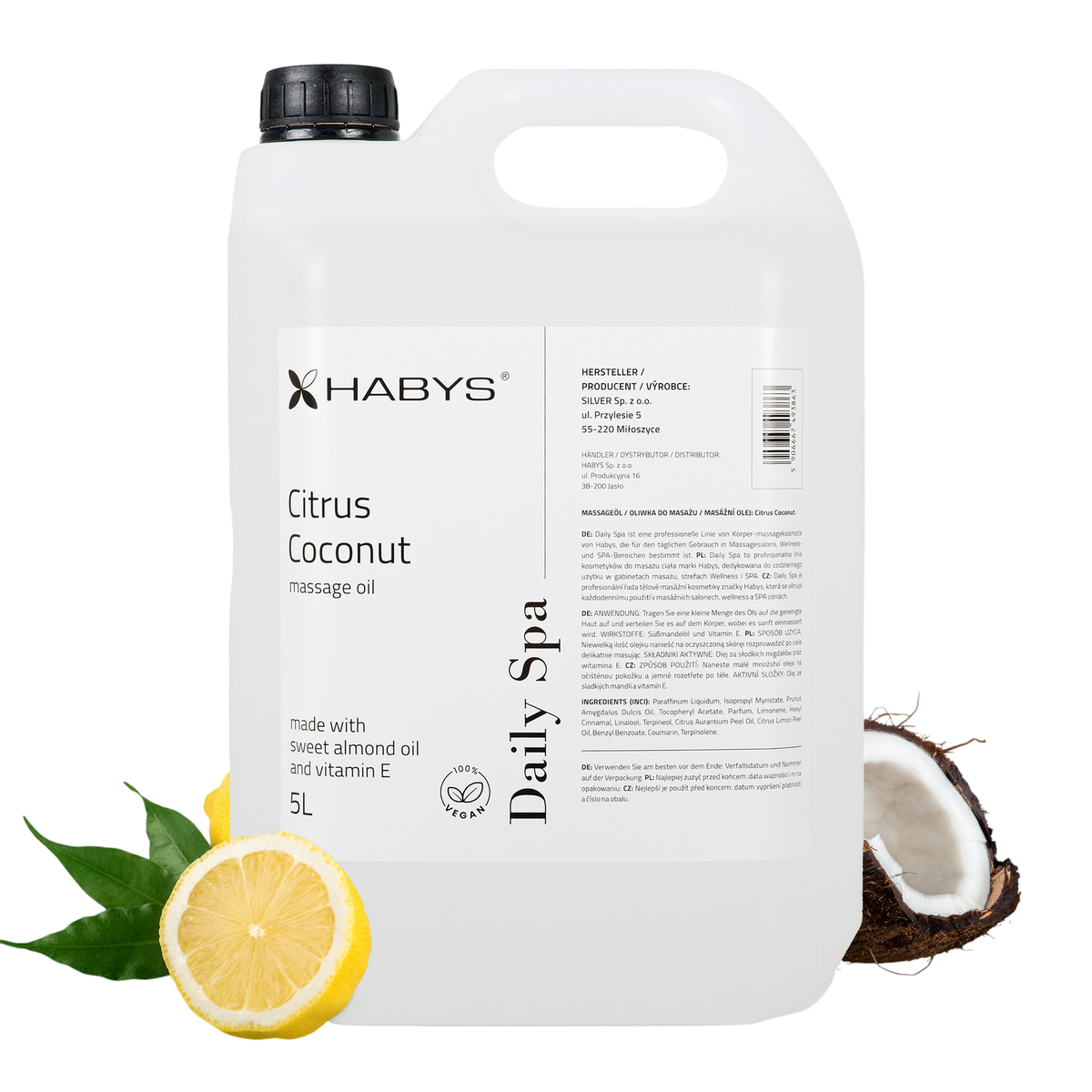 Huile de massage professionnelle Daily Spa Citrus Coconut