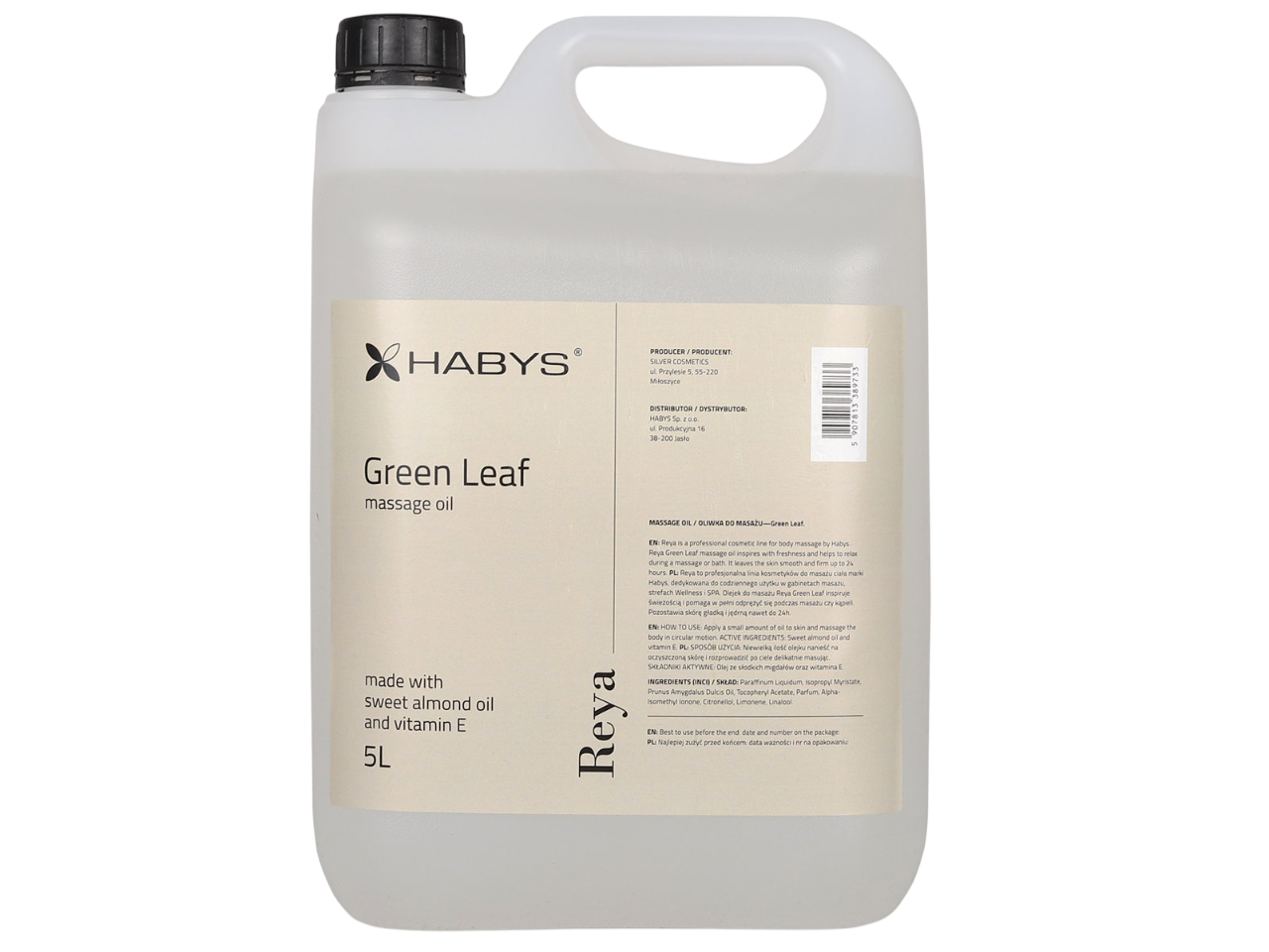 Huile de massage professionnelle Feuille Verte (5L)
