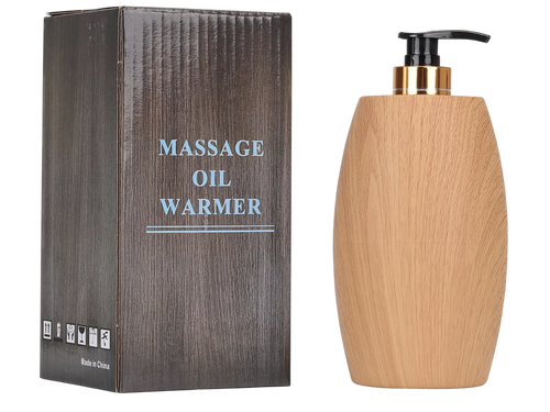 Chauffe-huile massage 300 ml – Design bois clair