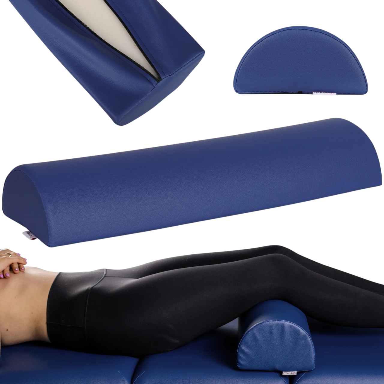 Coussin demi-rond de positionnement massage