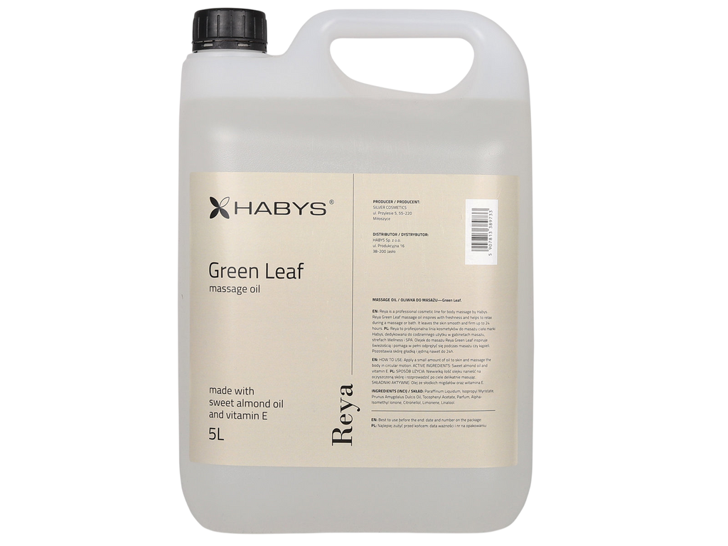 Huile de massage professionnelle Reya Green Leaf